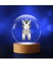 Kryształowa Kulka 3D Jednorożec Unicorn
