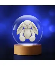 Kryształowa Kulka 3D Królik Zając