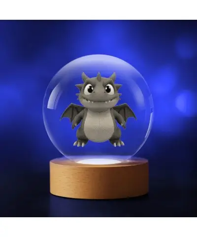 Kryształowa Kulka 3D Smok Smoczek