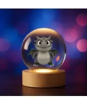 Kryształowa Kulka 3D Smok Smoczek