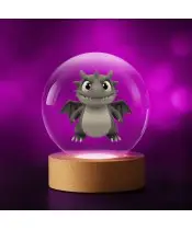 Kryształowa Kulka 3D Smok Smoczek
