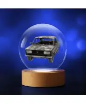 Kryształowa Kulka 3D Samochód PRL Fiat 125