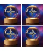 Kryształowa Kulka 3D Shuriken Ninja
