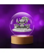 Kryształowa Kulka 3D Lilo i Stich Plaża