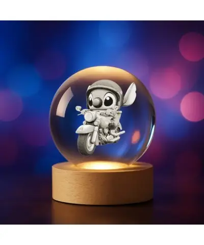 Kryształowa Kulka 3D Lilo i Stich Motor