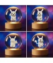 Kryształowa Kulka 3D Pokemon Pikachu