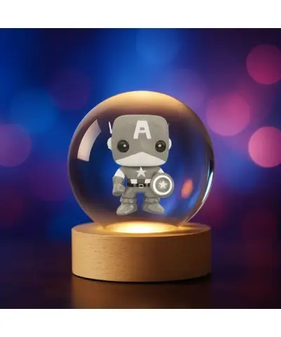 Kryształowa Kulka 3D Kapitan Ameryka POP Marvel Avengers