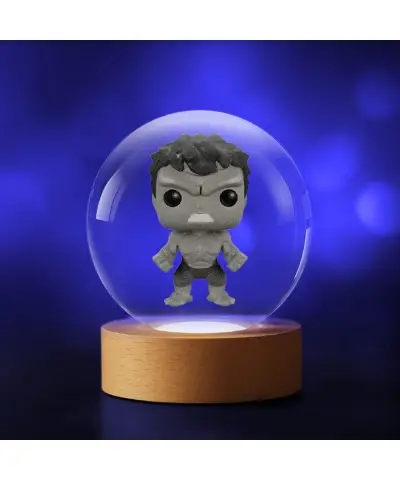 Kryształowa Kulka 3D Hulk POP Avengers Marvel