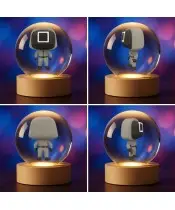 Kryształowa Kulka 3D Squid Game Kwadrat Menadżer Funko POP