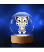 Kryształowa Kulka 3D Tygrys Tygrysek