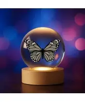 Kryształowa Kulka 3D Motyl