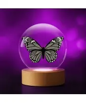 Kryształowa Kulka 3D Motyl