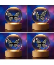 Kryształowa Kulka 3D Motyl