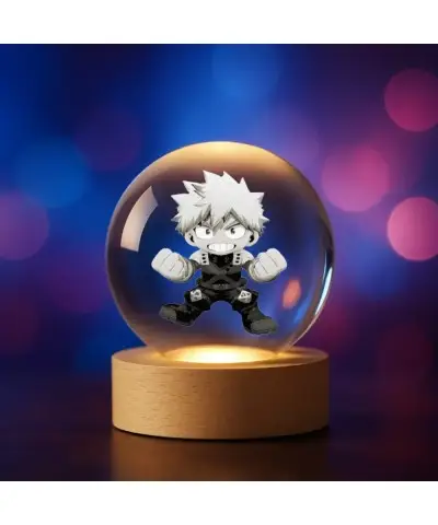 Kryształowa Kulka 3D My Hero Academia Chibi Bakugou