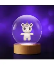 Kryształowa Kulka 3D Jednorożec Unicorn
