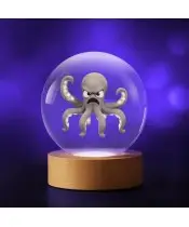 Kryształowa Kulka 3D Ośmiornica