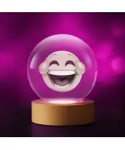 Kryształowa Kulka 3D Emotikona Emotka Śmiech XD