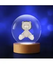 Kryształowa Kulka 3D Pluszowy Lew Miś Maskotka