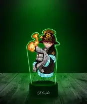 Lampka LED 3D Plexido z Nadrukiem UV Fire Force Shinra Kusakabe