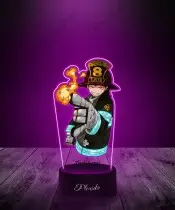 Lampka LED 3D Plexido z Nadrukiem UV Fire Force Shinra Kusakabe