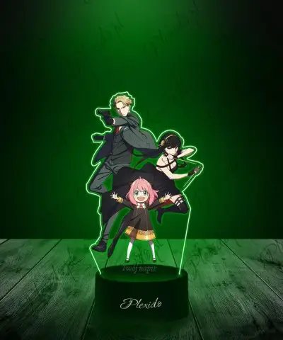 Lampka LED 3D Plexido z Nadrukiem UV Spy x Family Anya Forger