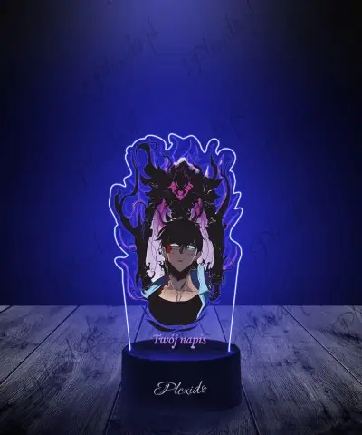 Lampka LED 3D Plexido z Nadrukiem UV Solo Leveling Sung Jinwoo Suho