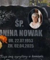 Zdjęcie Nagrobkowe Na Pomnik Grób 9x12,5cm Twoja Fotografia Na Cmentarz
