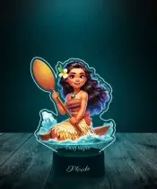 Lampka LED 3D Plexido z Nadrukiem UV Vaiana i Skarb Oceanu