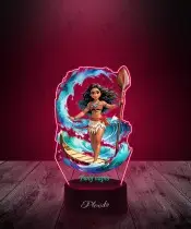Lampka LED 3D Plexido z Nadrukiem UV Vaiana i Skarb Oceanu