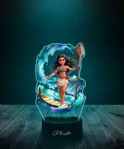 Lampka LED 3D Plexido z Nadrukiem UV Vaiana i Skarb Oceanu