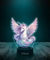 Lampka LED 3D Plexido z Nadrukiem UV Jednorożec Unicorn