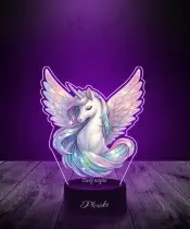 Lampka LED 3D Plexido z Nadrukiem UV Jednorożec Unicorn