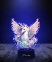 Lampka LED 3D Plexido z Nadrukiem UV Jednorożec Unicorn