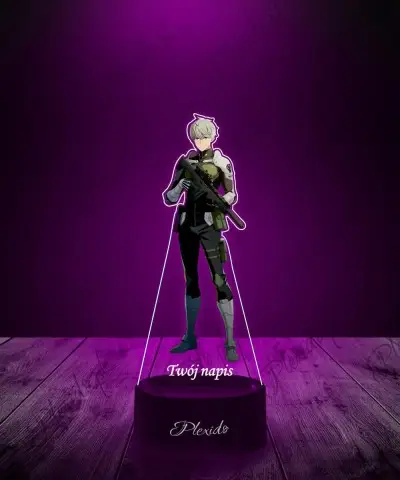 Lampka LED 3D Plexido z Nadrukiem UV Kaiju No. 8 Reno Ichikawa