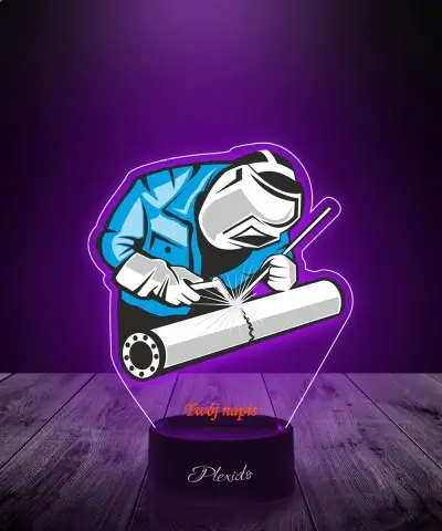 Lampka LED 3D Plexido z Nadrukiem UV Spawacz Spawanie
