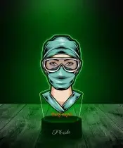 Lampka LED 3D Plexido z Nadrukiem UV Pielęgniarka Lekarz Doktor