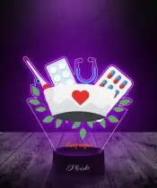 Lampka LED 3D Plexido z Nadrukiem UV Pielęgniarka