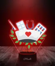 Lampka LED 3D Plexido z Nadrukiem UV Pielęgniarka