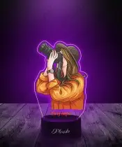 Lampka LED 3D Plexido z Nadrukiem UV Fotograf Aparat