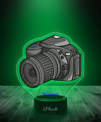 Lampka LED 3D Plexido z Nadrukiem UV Fotograf Aparat