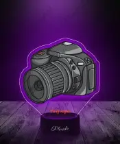Lampka LED 3D Plexido z Nadrukiem UV Fotograf Aparat