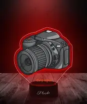 Lampka LED 3D Plexido z Nadrukiem UV Fotograf Aparat