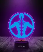 Lampka LED 3D Plexido z Nadrukiem UV Fizjoterapeuta Anatomia