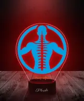 Lampka LED 3D Plexido z Nadrukiem UV Fizjoterapeuta Anatomia