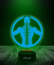 Lampka LED 3D Plexido z Nadrukiem UV Fizjoterapeuta Anatomia
