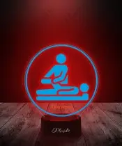 Lampka LED 3D Plexido z Nadrukiem UV Fizjoterapeuta Rehabilitacja