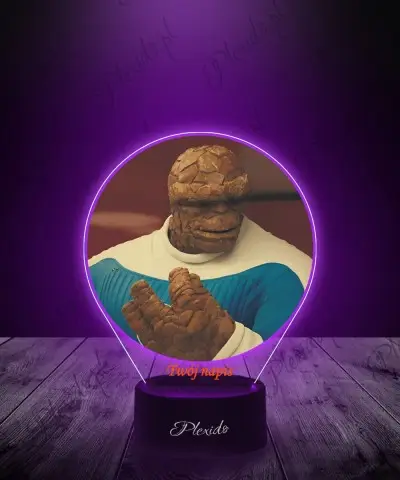 Lampka LED 3D Plexido z Nadrukiem UV Fantastyczna Czwórka Ben Grimm