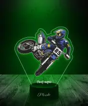 Lampka LED 3D Plexido z Nadrukiem UV Motocross Motocyklista