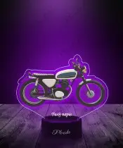 Lampka LED 3D Plexido z Nadrukiem UV Motor Honda CB100 Motocykl