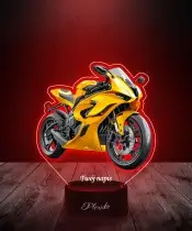 Lampka LED 3D Plexido z Nadrukiem UV Motor Sportowy Motocykl Ścigacz